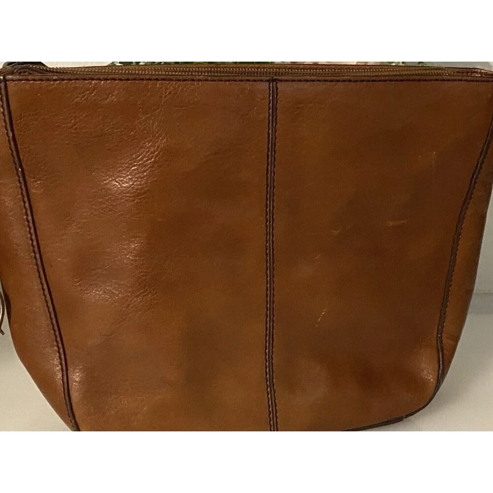 Vintage Etienne Aigner Leather Crossbody Shoulder Bag Purse Brown Boho Organizer - Picture 10 of 16